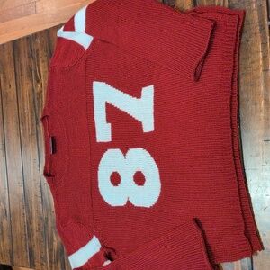 Wooden Ships Red and White Sweater